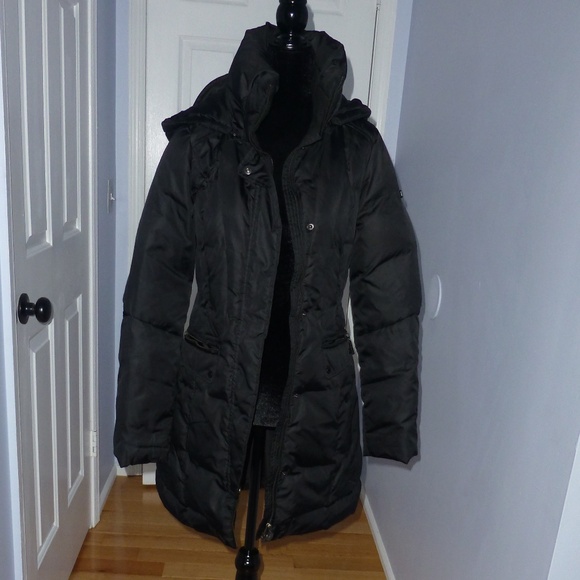 Down Jacket w/ Detachable Hood Black | Size S - Picture 3 of 8